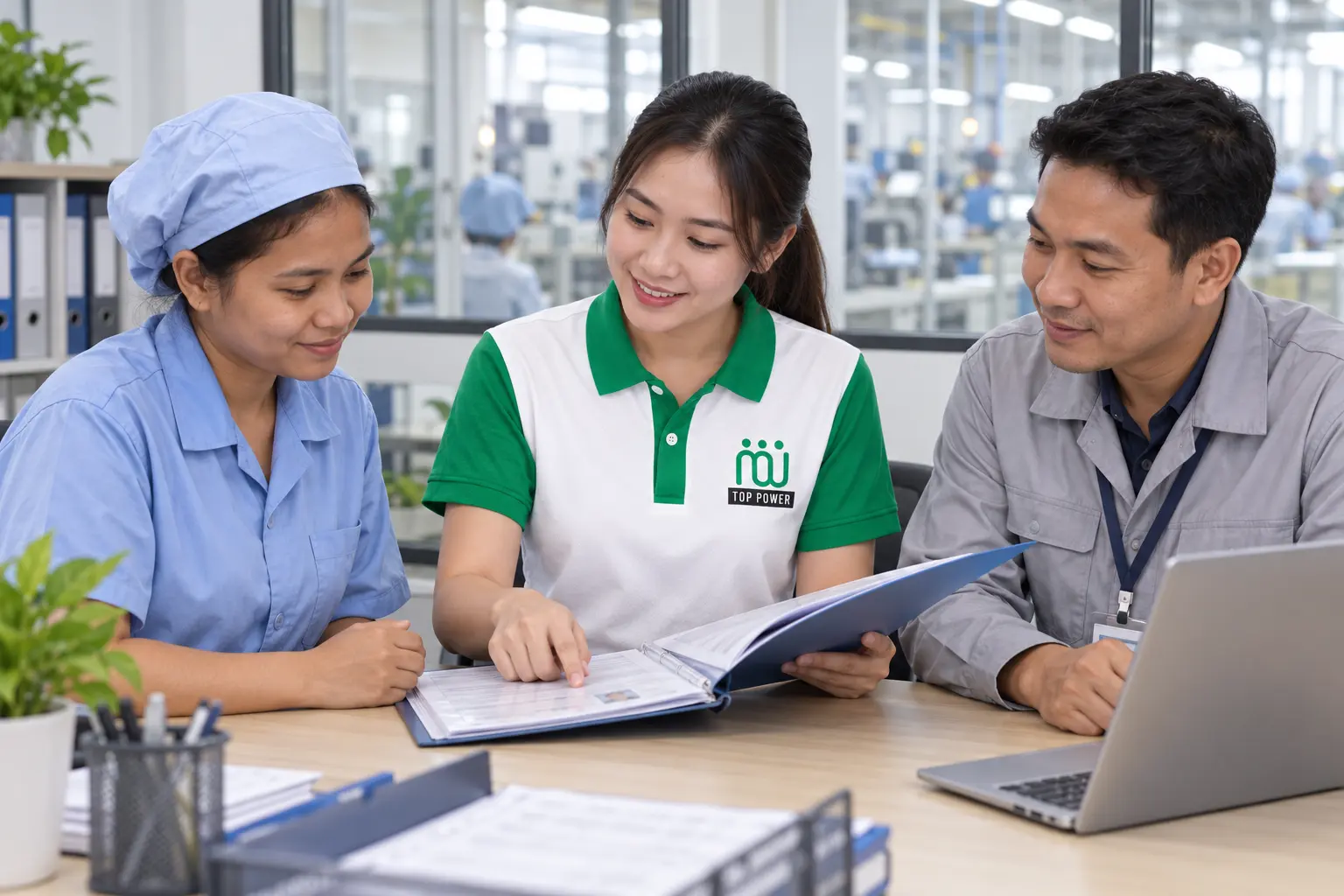 ทีมงาน TOP POWER ตรวจสอบประวัติการทำงานร่วมกับแรงงานและหัวหน้างาน